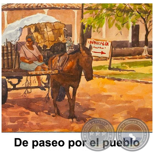 De paseo por el pueblo - Obra de Emili Aparici